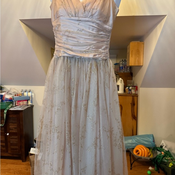 Gunne sax vintage light pink gown with gold detail - Picture 5 of 6